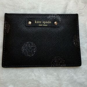Kate Spade Card Case with Glitter Bursts